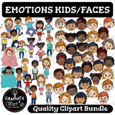 Emotions Clip Art Bundle Kids and Faces All Feelings {Clip