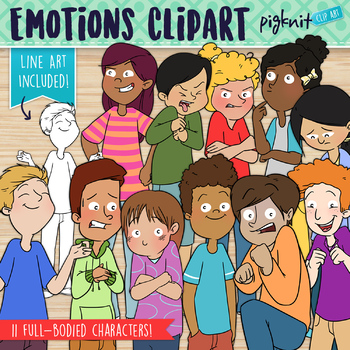 Preview of Emotions Clip art for Teens