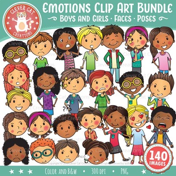 Preview of Emotions Clipart Bundle