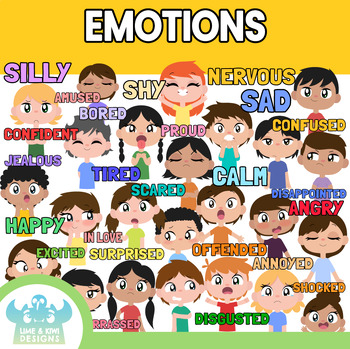 Preview of Emotions Clipart (Lime and Kiwi Designs)