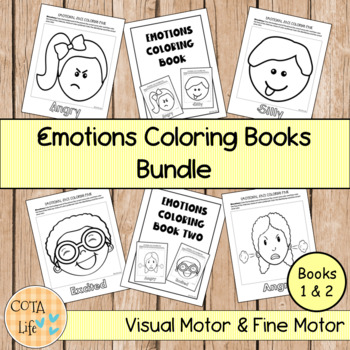 Preview of Emotions Coloring Books Bundle