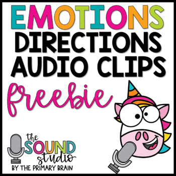 Preview of Emotions Directions Audio Clips FREEBIE | Sound Files for Digital Resources