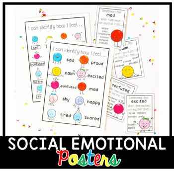 Preview of Social Emotional Learning | Feelings | Emotions Posters