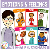 Emotions & Feelings Flashcards (Editable) Autism Special E