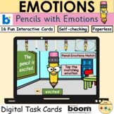 Emotions Feelings Pencils Back to School BOOM Cards™ Task Cards