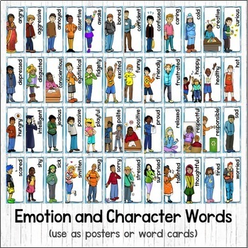 Preview of Emotions Posters Feelings Posters and Chart