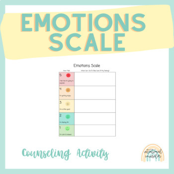 Preview of Emotions & Feelings Scale/Thermometer and Coping Strategies Activity- FREEBIE