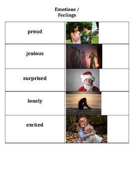 Preview of Emotions / Feelings packet