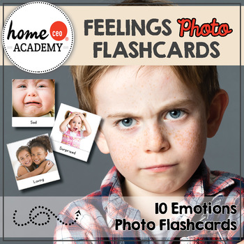 Preview of Feelings Flashcards - Photo Flashcards
