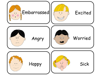 Emotions Flash Cards. English and Spanish Emotions Flash Cards. Preschool.