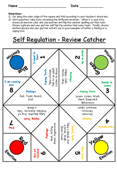 Preview of Emotions Fortune Teller - Self Regulation