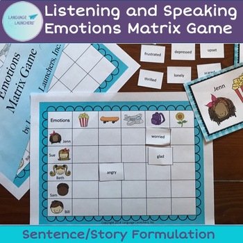 Preview of Listening and Speaking: Emotions Matrix Game