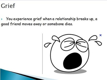 Preview of Emotions  - Grief w/worksheet (SMART BOARD)