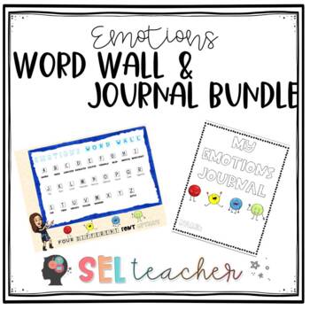 Preview of Emotions Journal & Word Wall