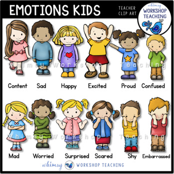 Preview of Emotions Kids Clip Art Set