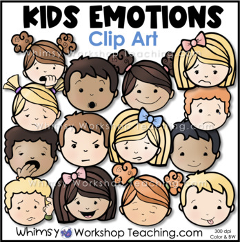 Preview of Kids Emotions Clip Art