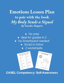 Preview of Emotions Lesson to Pair With "My Body Sends a Signal" Book