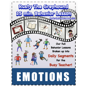 Preview of Emotions Lessons: ABA Behavior Lessons Set of 5 SEL Lessons
