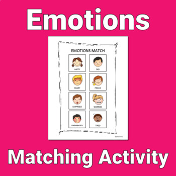 Emotions Matching Activity by SpEd Lifeline | TPT