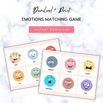Preview of Emotions Matching Game for Kids