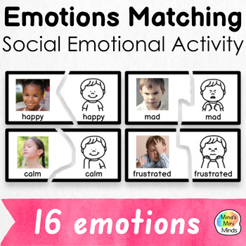 Emotions Matching: Social emotional learning activity with 16 different ...