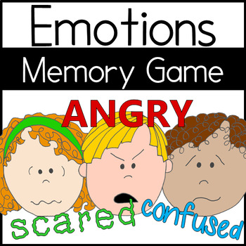 Preview of Emotions Memory Game {PK-1} Social-Emotional Development