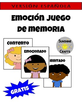 Emotions Memory Matching Game- ESPAÑOL by High Tops and Hopscotch
