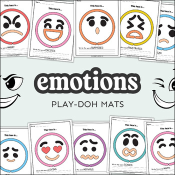 Preview of Emotions Play-Doh Mats | Feelings Play-Doh Mats | Social Emotional Learning