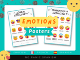 Emotions Posters | English, French & Spanish |