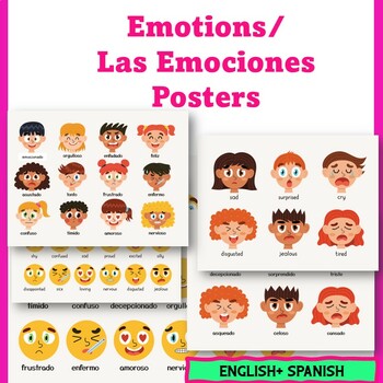 Emotions Posters Las Emociones Posters by THESPANGLISHMOM | TPT