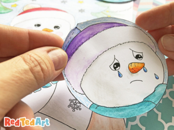 Preview of Emotions Snowman Printable & Coloring Pages - Explore Feelings & Emotions
