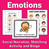 Emotions Social Story, Matching Activity and Bingo Bundle