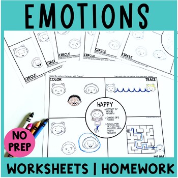 Preview of Emotions Speech Therapy Homework | Identifying Feelings And Emotions