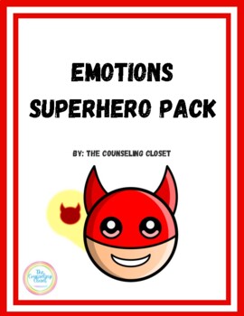 Preview of Emotions Superhero Pack - CBT Emotional Awareness - Thoughts & Feelings