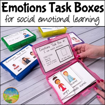 Preview of Emotions Task Boxes - SEL Activities for Hands-On Learning
