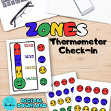 Emotions Thermometer Check-in Feelings Flash Cards Social-