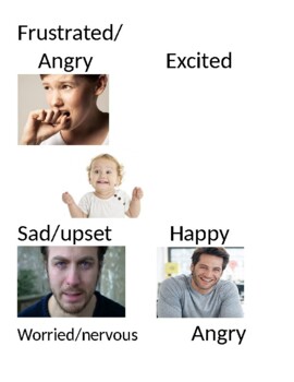 Preview of Emotions Visuals- Basic Emotions Cards (ASD, ABA, Special Education)