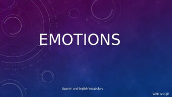 Preview of Emotions Vocabulary PowerPoint