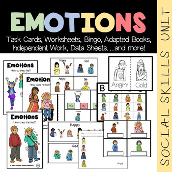 Emotions Vocabulary Unit (sped/autism/middle/high school)