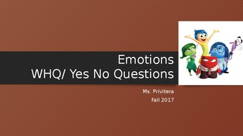 Preview of Emotions/ WHQ/ Yes No Questions