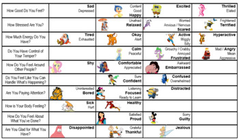 Emotional Regulation Visuals Using Cartoon Characters & Cariboo Game by ESE  AAC