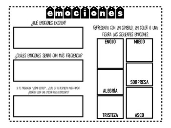 Emotions Worksheet - Spanish Version by Daniela Solano | TpT