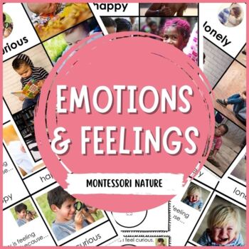 Preview of Emotions and Feelings 3 Part Cards Montessori Printables