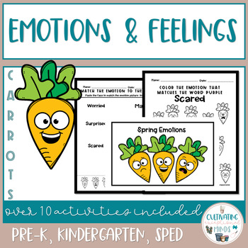 Preview of Emotions and Feelings Activities - Carrots |Social Skills Curriculum