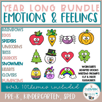 Preview of Social Skills Curriculum -Emotions & Feelings- Yearlong Bundle