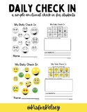 Emotions and Feelings Check In Journal Printable Activity 