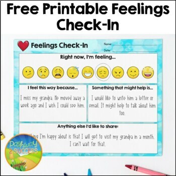 emotions and feelings check in worksheets social emotional learning