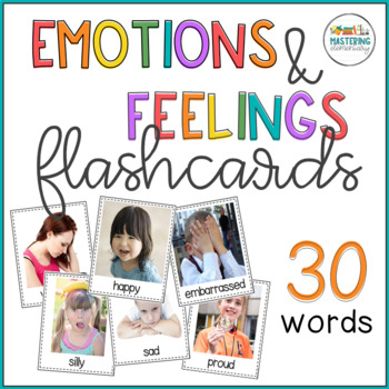Preview of Emotions and Feelings Flash Cards with Real Pictures