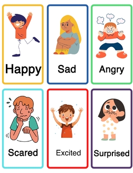 Emotions and Feelings Flash Cards-emotions poster by Teaching is The Future