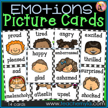 Preview of Emotions and Feelings Flash Cards with Faces